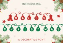 Balls Christmas Font Poster 1