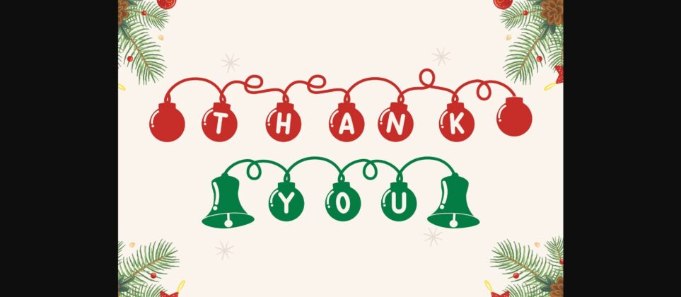 Balls Christmas Font Poster 7