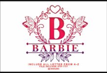 Barbie Monogram Font Poster 1