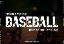 Baseball Font Poster 1