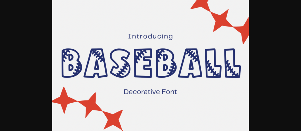 Baseball Font Poster 3