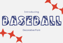 Baseball Font Poster 1