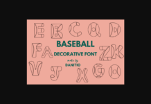 Baseball Font Poster 1