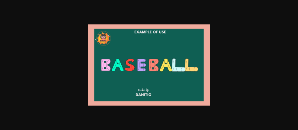 Baseball Font Poster 6