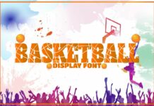 Basketball Font Poster 1