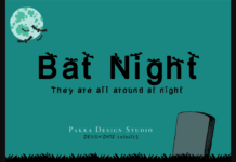 Bat Night Font Poster 1