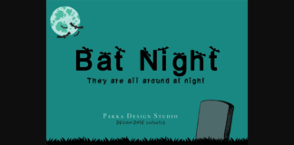 Bat Night Font Poster 1