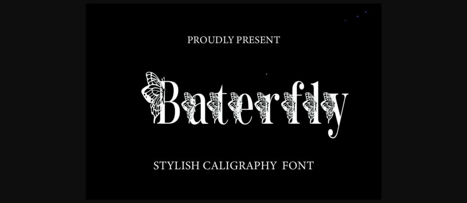 Baterfly Font Poster 3
