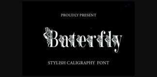 Baterfly Font Poster 1