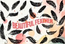 Beautiful Feather Font Poster 1