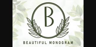 Beautiful Monogram Font Poster 1