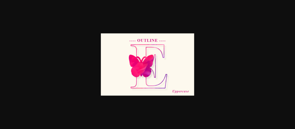 Beauty Butterfly Monogram Font Poster 4