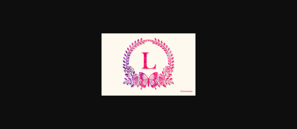 Beauty Rose Monogram Font Poster 2