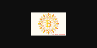 Bee Happy Monogram Font Poster 1