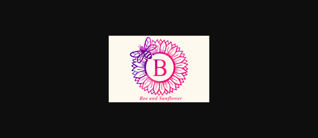 Bee and Sunflower Font Poster 3