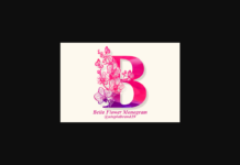 Bella Flower Monogram Font Poster 1