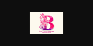 Bella Flower Monogram Font Poster 1