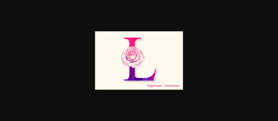 Bella Rose Monogram Font Poster 5