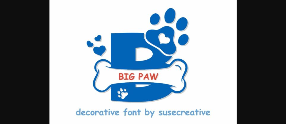 Big Paw Font Poster 3