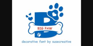 Big Paw Font Poster 1