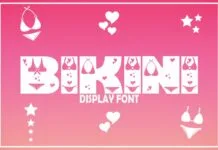 Bikini Font Bikini Font Poster 1