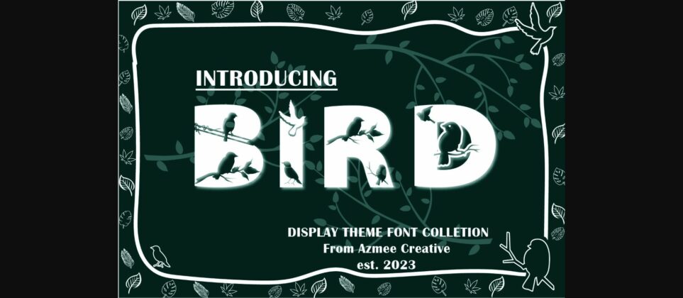 Bird Font Poster 3