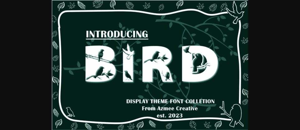 Bird Font Poster 1