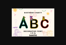 Birthday Party Font Poster 1