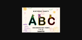 Birthday Party Font Poster 1