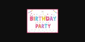 Birthday Party Font Poster 1