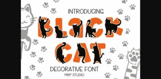 Black Cat Font Poster 1