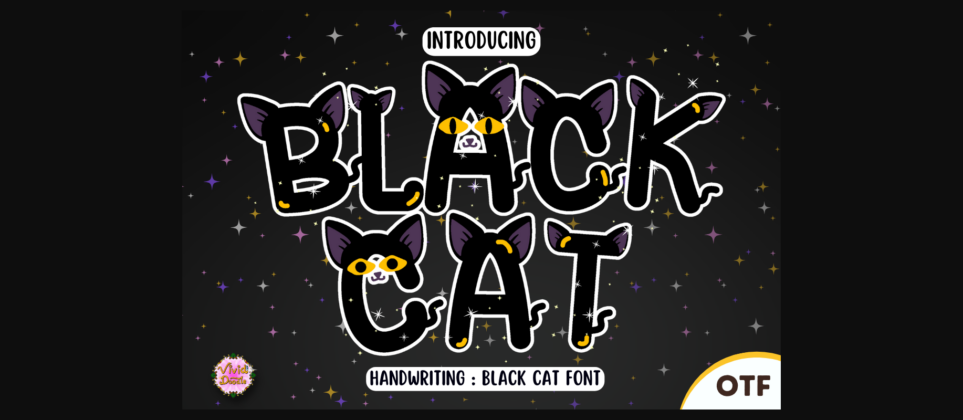 Black Cat Font Poster 3