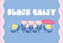 Black Daisy Font Poster 1