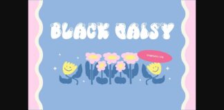 Black Daisy Font Poster 1