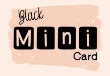 Black Mini Card Font Poster 1