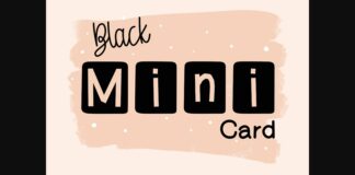 Black Mini Card Font Poster 1