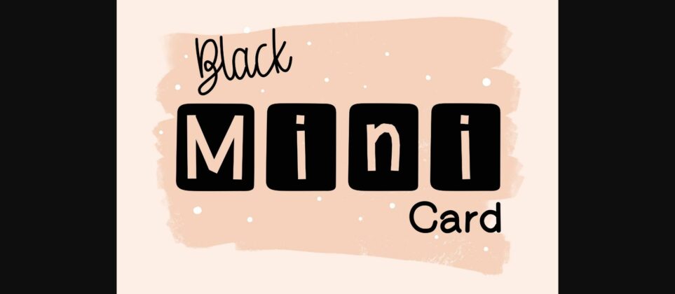 Black Mini Card Font Poster 1