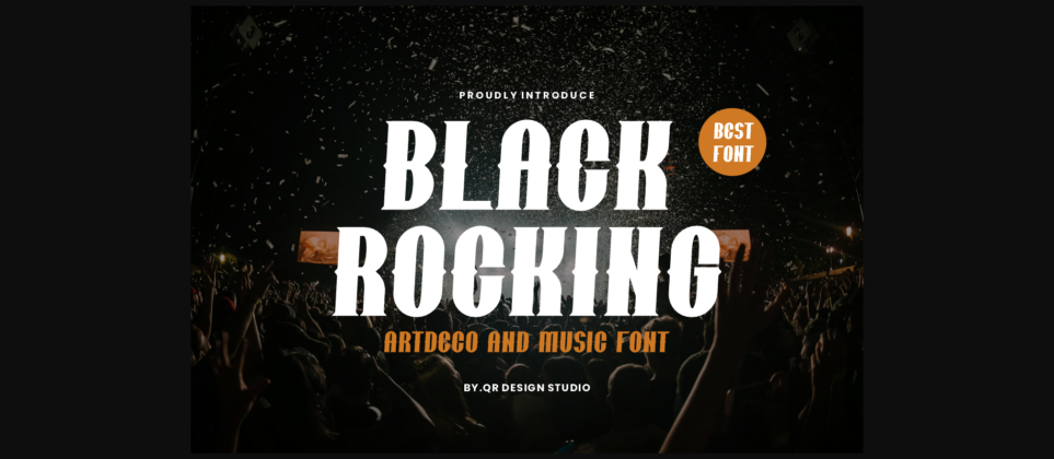 Black Rocking Font Poster 3