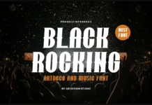 Black Rocking Font Poster 1