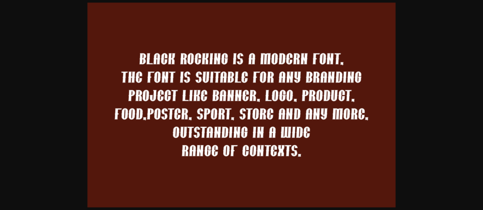 Black Rocking Font Poster 6