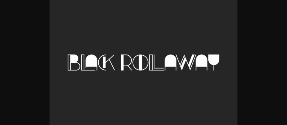 Black Rollaway Font Poster 3
