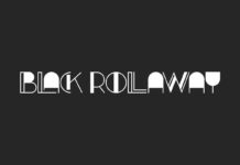 Black Rollaway Font Poster 1