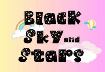 Black Sky and Stars Font Poster 1
