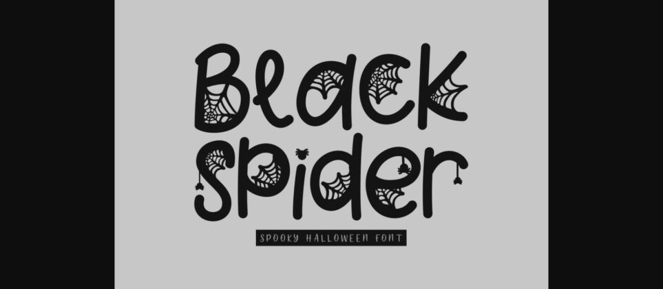 Black Spider Font Poster 3