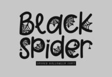 Black Spider Font Poster 1