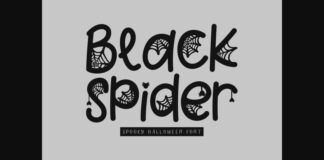 Black Spider Font Poster 1