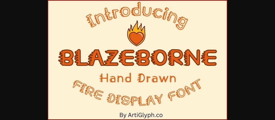 Blazeborne Fire Font Poster 3