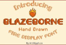 Blazeborne Fire Font Poster 1