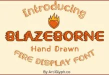 Blazeborne Fire Font Blazeborne Fire Font Poster 1