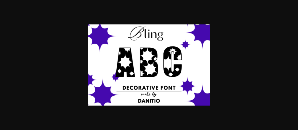 Bling Font Poster 3